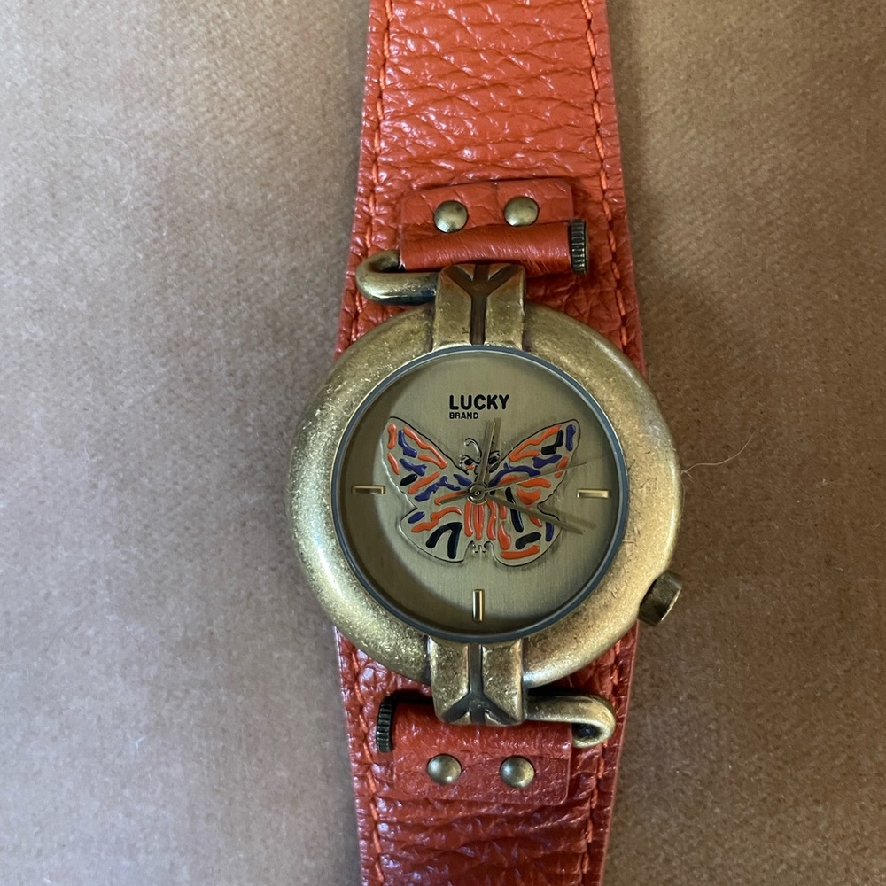 Lucky Brand Burnt Orange Leather Strap